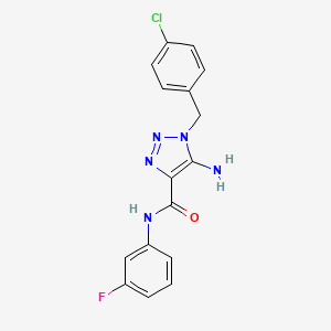 5-amino-1-(4-chlorobenzyl)-N-(3-fluorophenyl)-1H-1,2,3-triazole-4-carboxamide