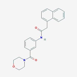 molecular formula C23H22N2O3 B299823 Acetamide, N-[3-(morpholine-4-carbonyl)phenyl]-2-naphthalen-1-yl- 