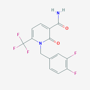 1-(3,4-Difluorobenzyl)-2-oxo-6-(trifluoromethyl)-1,2-dihydro-3-pyridinecarboxamide
