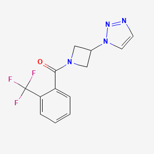 (3-(1H-1,2,3-triazol-1-yl)azetidin-1-yl)(2-(trifluoromethyl)phenyl)methanone