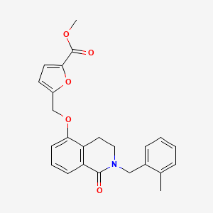 Methyl 5-[[2-[(2-methylphenyl)methyl]-1-oxo-3,4-dihydroisoquinolin-5-yl]oxymethyl]furan-2-carboxylate
