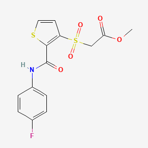 Methyl 2-({2-[(4-fluoroanilino)carbonyl]-3-thienyl}sulfonyl)acetate