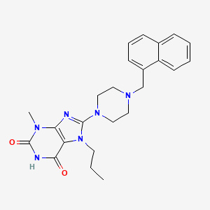 3-Methyl-8-[4-(naphthalen-1-ylmethyl)piperazin-1-yl]-7-propylpurine-2,6-dione