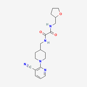 molecular formula C19H25N5O3 B2998248 N1-((1-(3-cyanopyridin-2-yl)piperidin-4-yl)methyl)-N2-((tetrahydrofuran-2-yl)methyl)oxalamide CAS No. 1797731-78-2