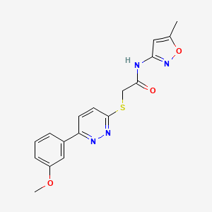 2-((6-(3-methoxyphenyl)pyridazin-3-yl)thio)-N-(5-methylisoxazol-3-yl)acetamide