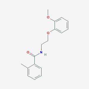 molecular formula C17H19NO3 B299826 N-[2-(2-methoxyphenoxy)ethyl]-2-methylbenzamide 