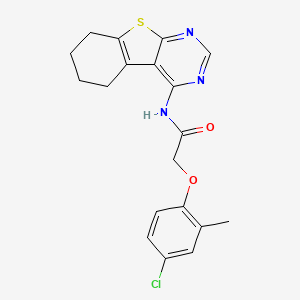 molecular formula C19H18ClN3O2S B2998260 2-(4-chloro-2-methylphenoxy)-N-(5,6,7,8-tetrahydro-[1]benzothiolo[2,3-d]pyrimidin-4-yl)acetamide CAS No. 361990-24-1