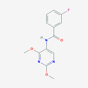 molecular formula C13H12FN3O3 B2998261 N-(2,4-dimethoxypyrimidin-5-yl)-3-fluorobenzamide CAS No. 1448059-84-4
