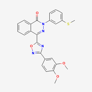 molecular formula C25H20N4O4S B2998272 4-[3-(3,4-二甲氧基苯基)-1,2,4-恶二唑-5-基]-2-[3-(甲硫基)苯基]酞嗪-1(2H)-酮 CAS No. 1291858-14-4
