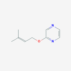 molecular formula C9H12N2O B2998275 2-(3-Methylbut-2-enoxy)pyrazine CAS No. 2380170-64-7
