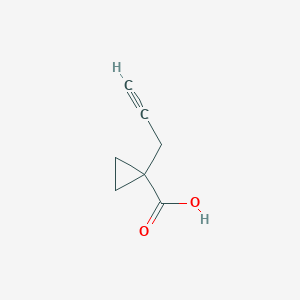 molecular formula C7H8O2 B2998277 1-Prop-2-ynylcyclopropane-1-carboxylic acid CAS No. 1391828-77-5