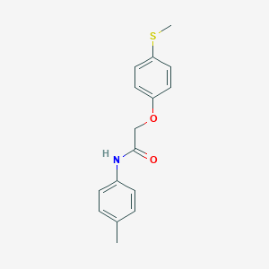 molecular formula C16H17NO2S B299828 N-(4-methylphenyl)-2-[4-(methylsulfanyl)phenoxy]acetamide 