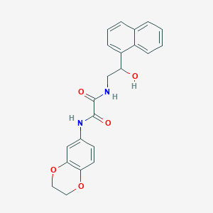molecular formula C22H20N2O5 B2998281 N1-(2,3-dihydrobenzo[b][1,4]dioxin-6-yl)-N2-(2-hydroxy-2-(naphthalen-1-yl)ethyl)oxalamide CAS No. 1351582-40-5