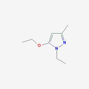 molecular formula C8H14N2O B2998285 5-Ethoxy-1-ethyl-3-methylpyrazole CAS No. 2248373-20-6