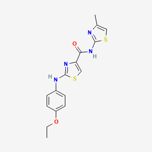 molecular formula C16H16N4O2S2 B2998291 2-((4-乙氧苯基)氨基)-N-(4-甲基噻唑-2-基)噻唑-4-甲酰胺 CAS No. 955913-53-8