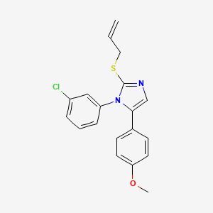 molecular formula C19H17ClN2OS B2998292 2-(allylthio)-1-(3-chlorophenyl)-5-(4-methoxyphenyl)-1H-imidazole CAS No. 1206992-04-2