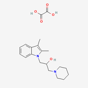molecular formula C20H28N2O5 B2998298 1-(2,3-dimethyl-1H-indol-1-yl)-3-(piperidin-1-yl)propan-2-ol oxalate CAS No. 473702-80-6