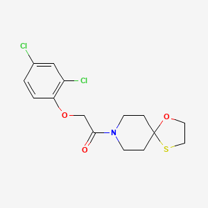molecular formula C15H17Cl2NO3S B2998314 2-(2,4-Dichlorophenoxy)-1-(1-oxa-4-thia-8-azaspiro[4.5]decan-8-yl)ethanone CAS No. 1351585-47-1