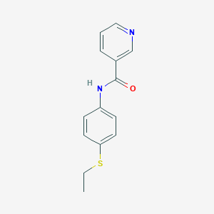 molecular formula C14H14N2OS B299832 N-[4-(ethylthio)phenyl]nicotinamide 
