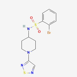 2-bromo-N-[1-(1,2,5-thiadiazol-3-yl)piperidin-4-yl]benzene-1-sulfonamide