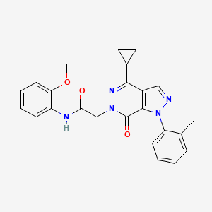2-(4-cyclopropyl-7-oxo-1-(o-tolyl)-1H-pyrazolo[3,4-d]pyridazin-6(7H)-yl)-N-(2-methoxyphenyl)acetamide