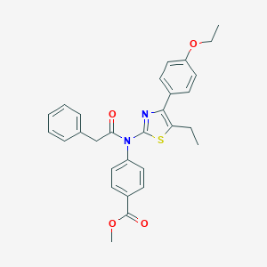 molecular formula C29H28N2O4S B299834 Methyl 4-[[4-(4-ethoxyphenyl)-5-ethyl-1,3-thiazol-2-yl](phenylacetyl)amino]benzoate 