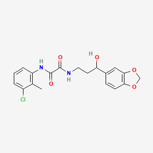 molecular formula C19H19ClN2O5 B2998353 N1-(3-(benzo[d][1,3]dioxol-5-yl)-3-hydroxypropyl)-N2-(3-chloro-2-methylphenyl)oxalamide CAS No. 1421456-96-3