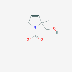 molecular formula C11H19NO3 B2998356 Tert-butyl 5-(hydroxymethyl)-5-methyl-2H-pyrrole-1-carboxylate CAS No. 850789-25-2