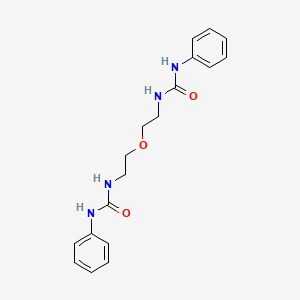 molecular formula C18H22N4O3 B2998378 1-Phenyl-3-[2-[2-(phenylcarbamoylamino)ethoxy]ethyl]urea CAS No. 149683-03-4