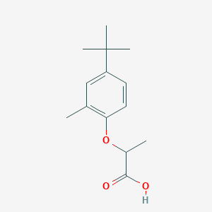 molecular formula C14H20O3 B2998383 2-(4-叔丁基-2-甲基苯氧基)丙酸 CAS No. 926266-62-8
