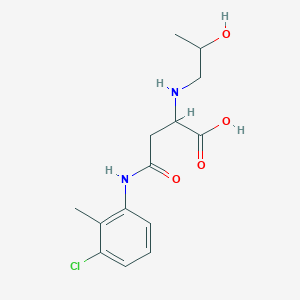 4-((3-Chloro-2-methylphenyl)amino)-2-((2-hydroxypropyl)amino)-4-oxobutanoic acid