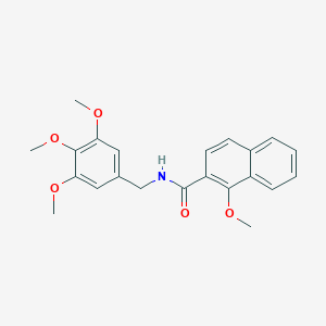 molecular formula C22H23NO5 B299841 1-methoxy-N-(3,4,5-trimethoxybenzyl)-2-naphthamide 