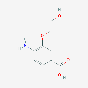 molecular formula C9H11NO4 B2998412 4-Amino-3-(2-hydroxyethoxy)benzoic acid CAS No. 1096862-98-4