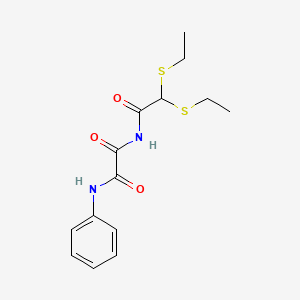 B2998425 N~1~-[2,2-bis(ethylsulfanyl)acetyl]-N~2~-phenylethanediamide CAS No. 338975-26-1