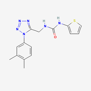 B2998438 1-((1-(3,4-dimethylphenyl)-1H-tetrazol-5-yl)methyl)-3-(thiophen-2-yl)urea CAS No. 941922-65-2