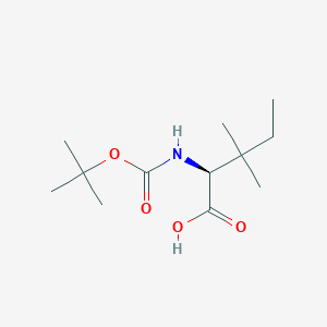 molecular formula C12H23NO4 B2998455 (S)-2-((tert-Butoxycarbonyl)amino)-3,3-dimethylpentanoic acid CAS No. 161479-50-1