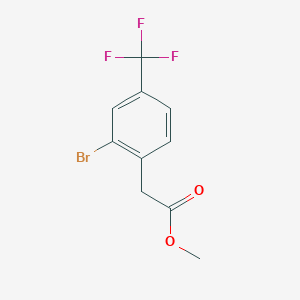 molecular formula C10H8BrF3O2 B2998456 Methyl 2-[2-bromo-4-(trifluoromethyl)phenyl]acetate CAS No. 1069115-04-3