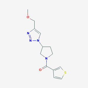 molecular formula C13H16N4O2S B2998459 4-(methoxymethyl)-1-[1-(thiophene-3-carbonyl)pyrrolidin-3-yl]-1H-1,2,3-triazole CAS No. 2096300-23-9