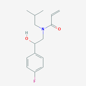 molecular formula C15H20FNO2 B2998464 N-[2-(4-Fluorophenyl)-2-hydroxyethyl]-N-(2-methylpropyl)prop-2-enamide CAS No. 2411230-10-7
