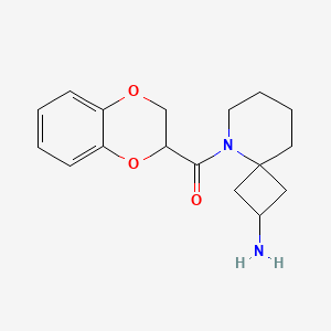 molecular formula C17H22N2O3 B2998479 (2-Amino-5-azaspiro[3.5]nonan-5-yl)-(2,3-dihydro-1,4-benzodioxin-3-yl)methanone CAS No. 2418629-93-1