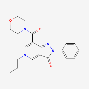 molecular formula C20H22N4O3 B2998480 7-(morpholine-4-carbonyl)-2-phenyl-5-propyl-2H-pyrazolo[4,3-c]pyridin-3(5H)-one CAS No. 921833-74-1