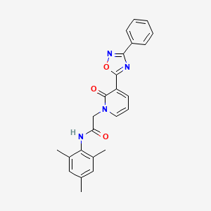 molecular formula C24H22N4O3 B2998485 N-mesityl-2-[2-oxo-3-(3-phenyl-1,2,4-oxadiazol-5-yl)pyridin-1(2H)-yl]acetamide CAS No. 1105224-79-0