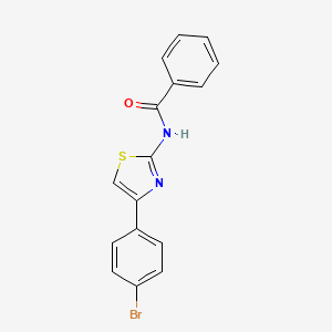 molecular formula C16H11BrN2OS B2998491 N-[4-(4-bromophenyl)-1,3-thiazol-2-yl]benzamide CAS No. 262373-01-3