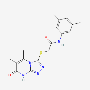 molecular formula C17H19N5O2S B2998494 2-((5,6-二甲基-7-氧代-7,8-二氢-[1,2,4]三唑并[4,3-a]嘧啶-3-基)硫代)-N-(3,5-二甲苯基)乙酰胺 CAS No. 891129-61-6