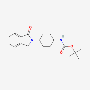 molecular formula C19H26N2O3 B2998508 叔丁基 (1R*,4R*)-4-(1-氧代异吲哚啉-2-基)环己基氨基甲酸酯 CAS No. 412357-35-8