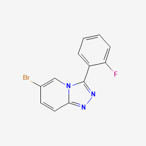 molecular formula C12H7BrFN3 B2998568 6-Bromo-3-(2-fluorophenyl)-[1,2,4]triazolo[4,3-a]pyridine CAS No. 876300-81-1