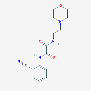 molecular formula C15H18N4O3 B2998586 N'-(2-氰基苯基)-N-(2-吗啉-4-基乙基)草酰胺 CAS No. 898349-86-5