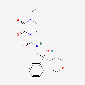 molecular formula C20H27N3O5 B2998613 4-乙基-N-[2-羟基-2-(氧杂-4-基)-2-苯乙基]-2,3-二氧哌嗪-1-甲酰胺 CAS No. 2097913-55-6