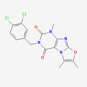 molecular formula C17H14Cl2N4O3 B2998624 3-(3,4-二氯苄基)-1,6,7-三甲基恶唑并[2,3-f]嘌呤-2,4(1H,3H)-二酮 CAS No. 899997-54-7