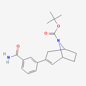 molecular formula C19H24N2O3 B2998629 叔丁基 3-(3-氨基甲酰苯基)-8-氮杂双环[3.2.1]辛-2-烯-8-甲酸酯 CAS No. 1101869-79-7